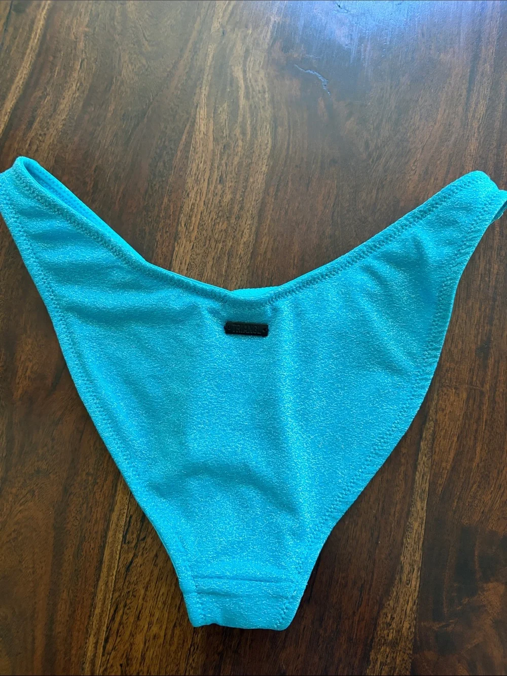 Sz M Triangl Swimwear Sparkly Blue Women’s Bikini Bottom
